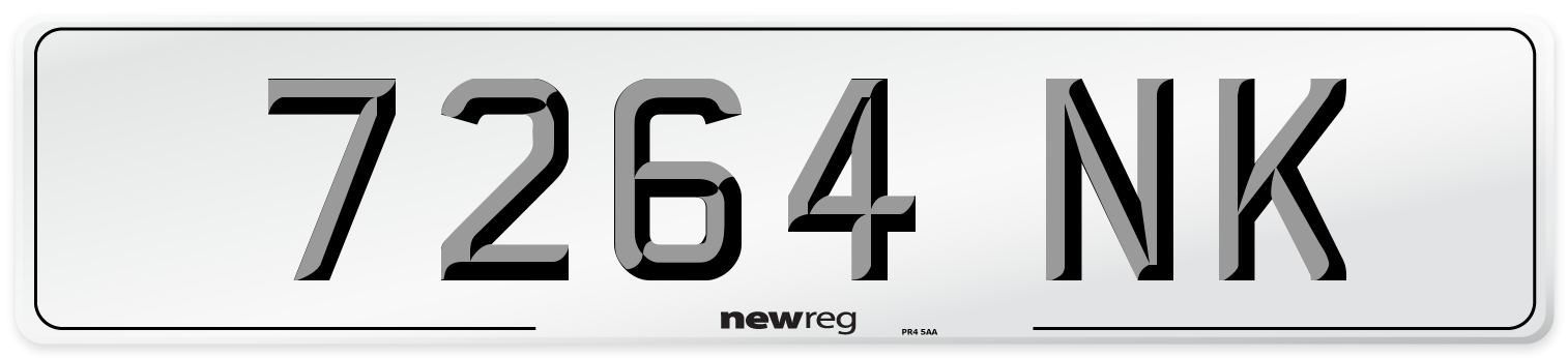 7264 NK Number Plate from New Reg